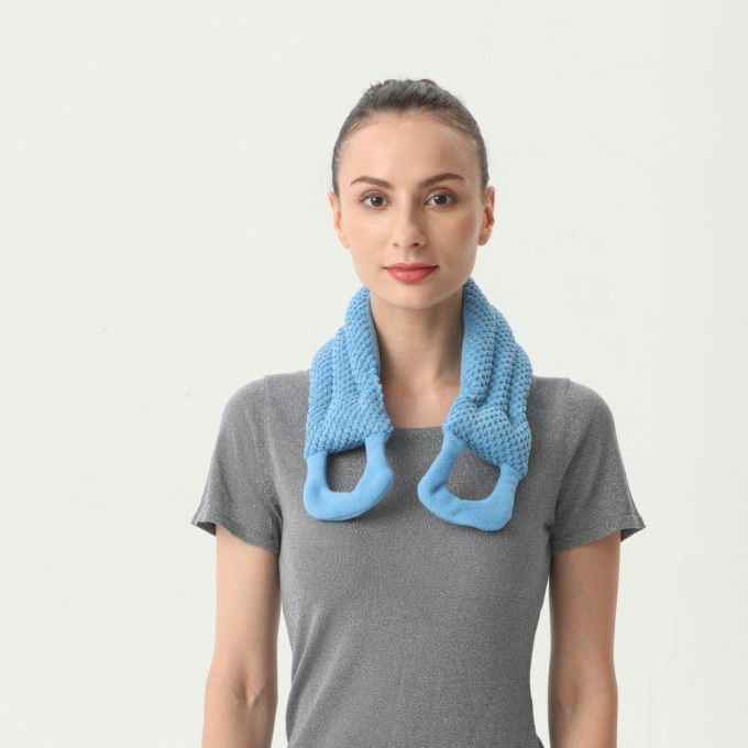 China Manufactury Directly Supply Aromatherapy Herbs Stuffed Microwave Weighted Heating Neck and Shoulder Wrap for Pain Relief Wholesale