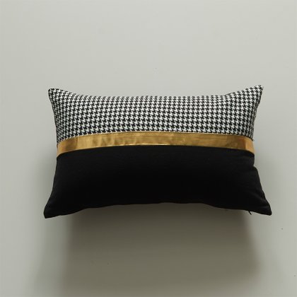 Faux Fur And Polyester Joint Throw Pillow Cover For Sofa