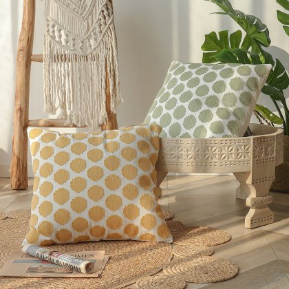 Factory Wholesale Cotton Cushion Covers Flower Embroidery Throw Pillow Case For Home Sofa Decor
