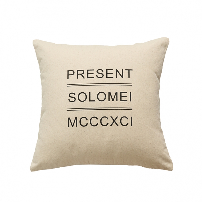 DIY 10oz Cotton Canvas Nature Color Pillow Cover For Home Made In Yiwu