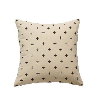 Wholesale 100% Nature Color Cotton Canvas Pillow Covers With One Color Silk Screen Printing