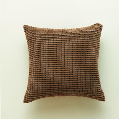 Wholesale Coffee Color Corn Polyester 18" *18" Inch Cushion Cover For Home Decoration