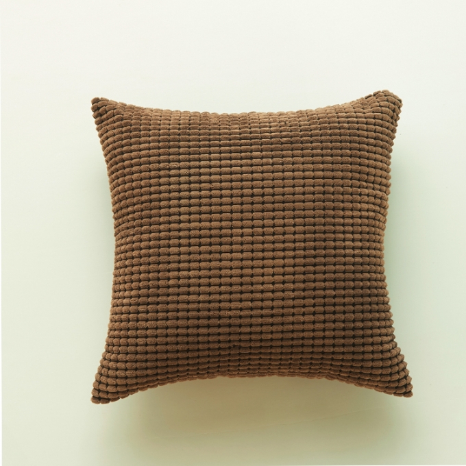 Wholesale Coffee Color Corn Polyester 18" *18" Inch Cushion Cover For Home Decoration