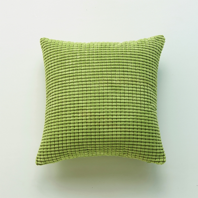 OEM Avocado Green Corn Shape Stripe Polyester Cushion Case For Chain Supermarket Sale