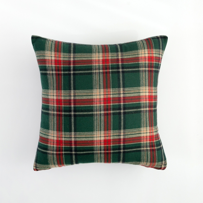Santa Festival Cotton Green and Red Strips Pillow Case For Sale
